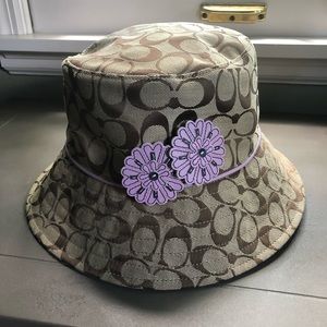 COACH Bucket Hat with lilac flower